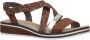 Rieker Comfortabel Sandalen Plat cognac - Thumbnail 12