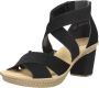 Rieker Zwarte Synthetische Hoge Hak Sandalen Black Dames - Thumbnail 12