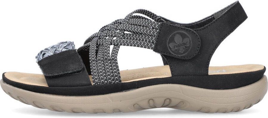 Rieker Dames Sandaal 64889-00 Zwart