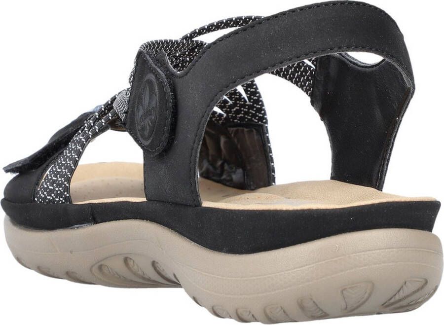 Rieker Dames Sandaal 64889-00 Zwart