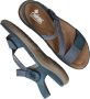 Rieker Blauwe Comfort Sandaal met Klittenbandsluiting Blue Dames - Thumbnail 13