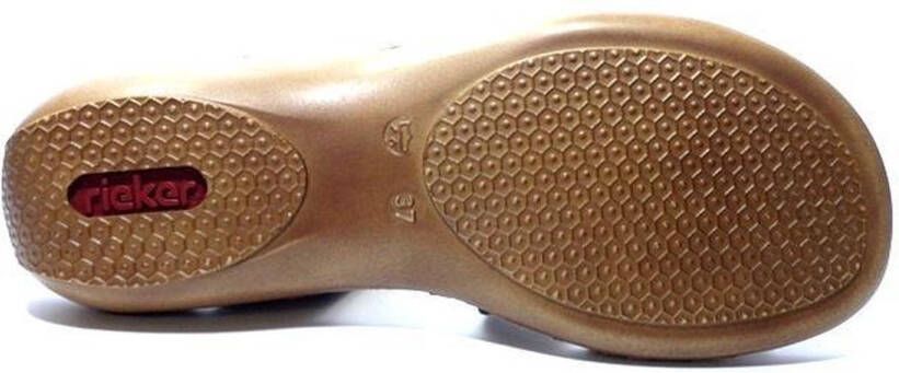 Rieker Dames sandalen Plat cognac