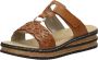 Rieker Heren Cognac Synthetische Slipper Bruin Heren - Thumbnail 8