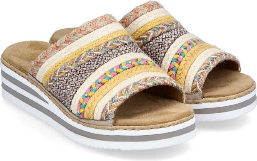 Rieker Kleurrijke comfortabele sliders voor dames Multicolor Dames - Foto 10