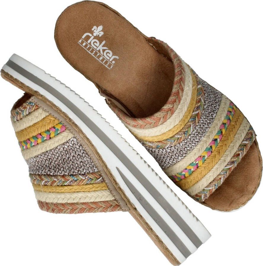 Rieker Kleurrijke comfortabele sliders voor dames Multicolor Dames - Foto 14