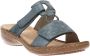 Rieker 60885 12 slipper Blauw Dames - Thumbnail 14