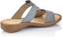 Rieker Dames slippers Open Teen licht blauw - Thumbnail 15