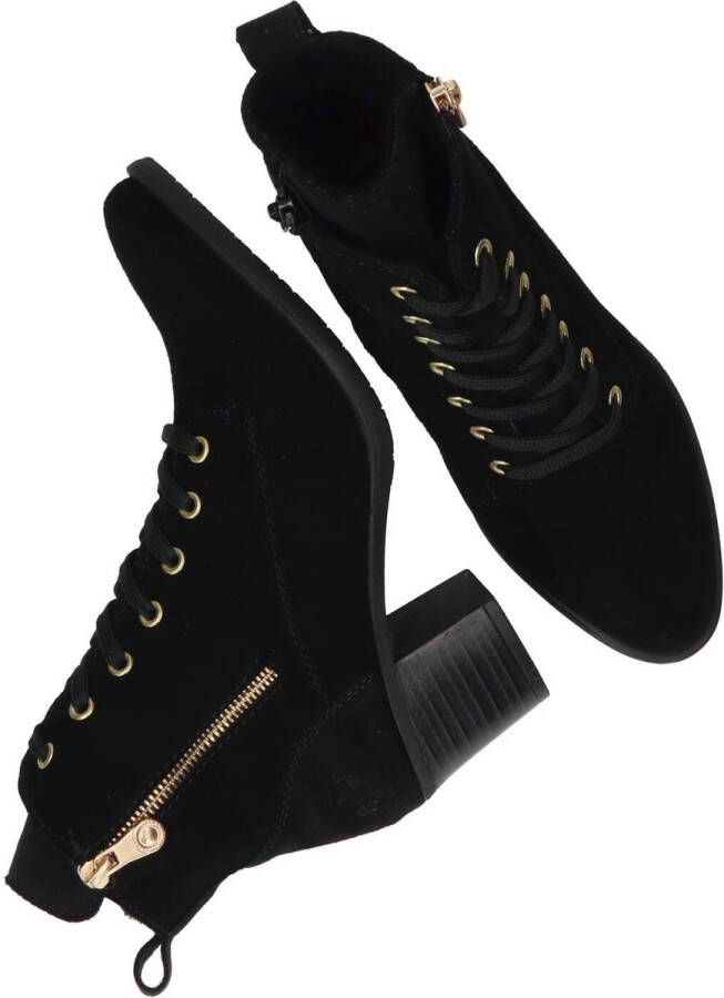 Rieker Trendy dames veterlaarsjes met gouden details Black Dames - Foto 9