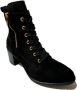 Rieker Trendy dames veterlaarsjes met gouden details Black Dames - Thumbnail 11