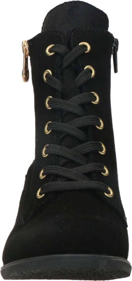 Rieker Trendy dames veterlaarsjes met gouden details Black Dames - Foto 14