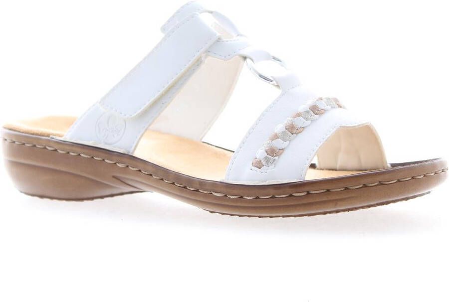 Rieker -Dames wit slippers & muiltjes