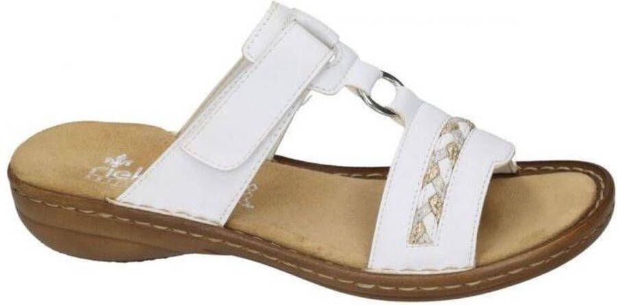 Rieker -Dames wit slippers & muiltjes