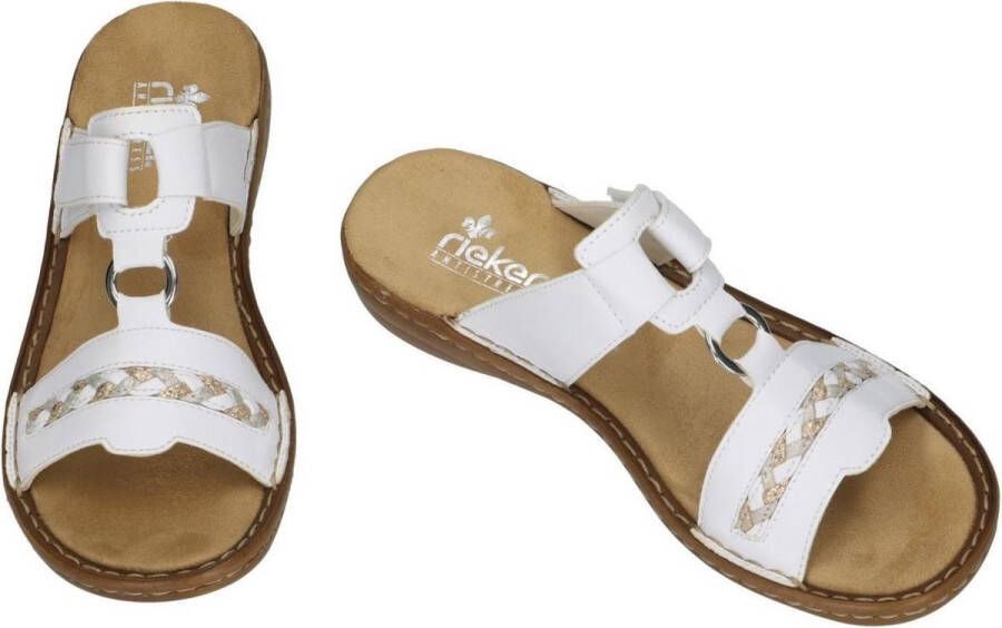 Rieker -Dames wit slippers & muiltjes