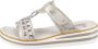 Rieker Slippers plateau zomerschoen pantoffels met decoratieve parels en pailletten - Thumbnail 12