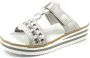 Rieker Slippers plateau zomerschoen pantoffels met decoratieve parels en pailletten - Thumbnail 8
