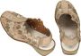 Rieker Lage Hak Glitter Open Teen Schoenen Beige Dames - Thumbnail 2