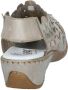 Rieker Lage Hak Glitter Open Teen Schoenen Beige Dames - Thumbnail 7