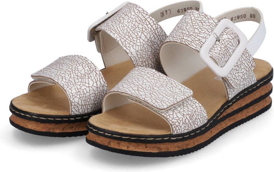 Rieker E1 2 Sandalen wit Synthetisch Dames