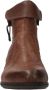 Rieker Comfortabele leren enkellaars met dubbele rits Brown Dames - Thumbnail 5