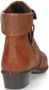 Rieker Comfortabele leren enkellaars met dubbele rits Brown Dames - Thumbnail 6