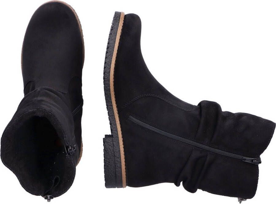 Rieker Enkellaarsjes zwart Nubuck Dames