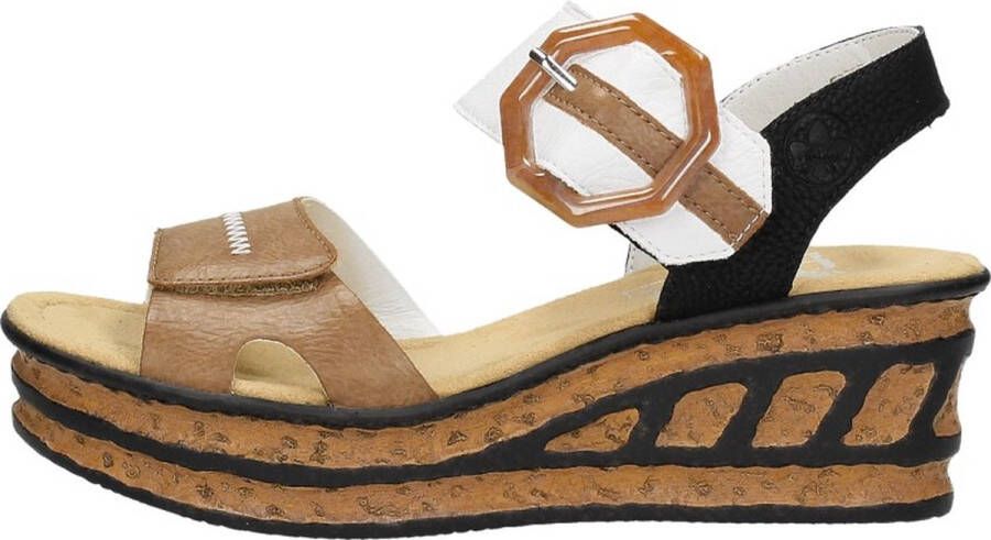 Rieker Sandaaltjes zomerschoen sandaal sleehak in modieuze look - Foto 14