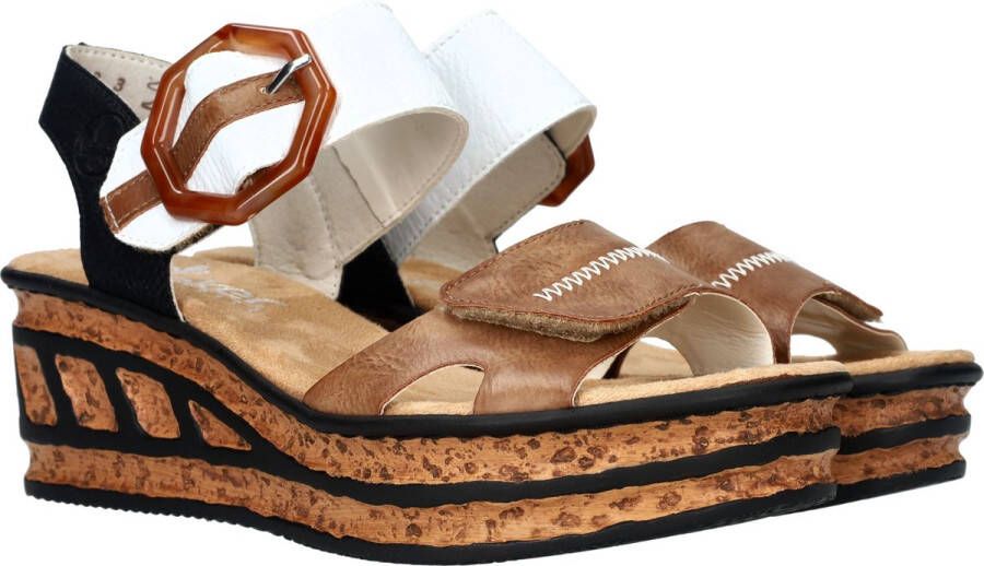 Rieker Sandaaltjes zomerschoen sandaal sleehak in modieuze look - Foto 12