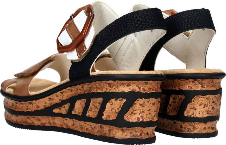 Rieker Sandaaltjes zomerschoen sandaal sleehak in modieuze look - Foto 10