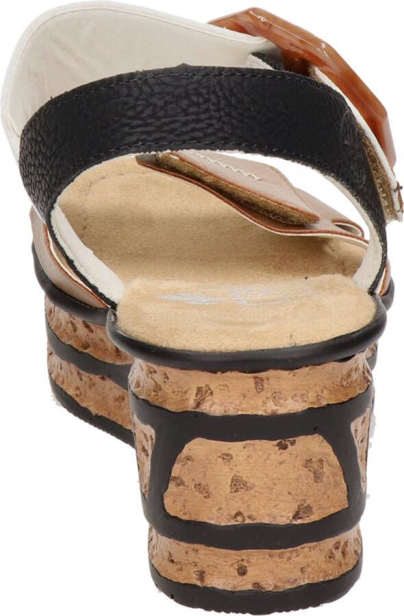 Rieker Sandaaltjes zomerschoen sandaal sleehak in modieuze look - Foto 9