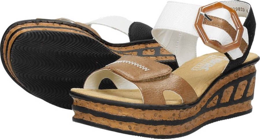 Rieker Sandaaltjes zomerschoen sandaal sleehak in modieuze look - Foto 17