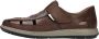 Rieker Bruine Leren Sandaal met Comfortabel Voetbed Brown Heren - Thumbnail 11