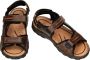 Rieker Bruine leren platte sandalen Bruin Heren - Thumbnail 3