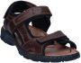 Rieker Bruine leren platte sandalen Bruin Heren - Thumbnail 5