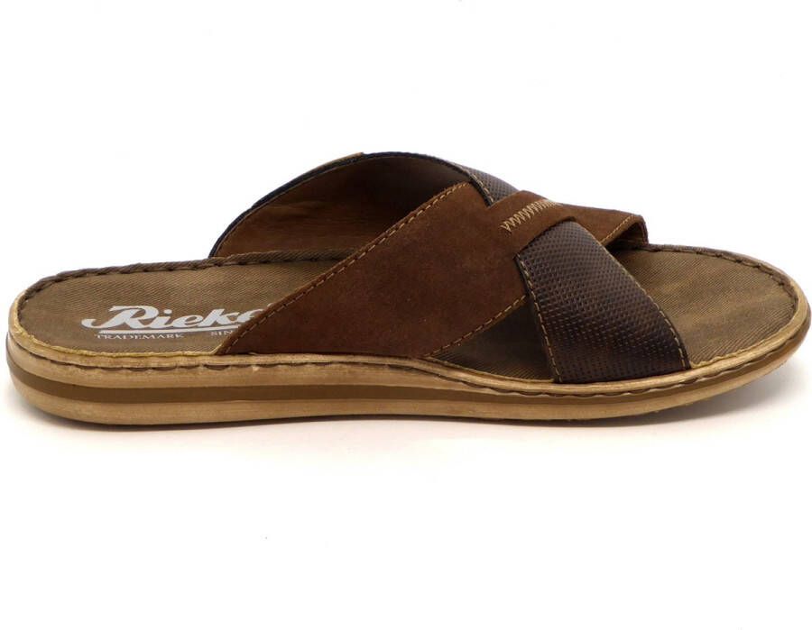 Rieker heren slipper Bruin