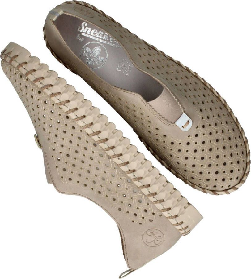 Rieker Comfortabele taupe instappers voor dames Beige Dames - Foto 14