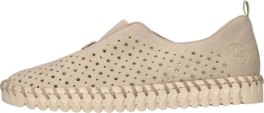 Rieker Comfortabele taupe instappers voor dames Beige Dames - Foto 10