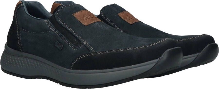 Rieker Instappers blauw Nubuck Heren