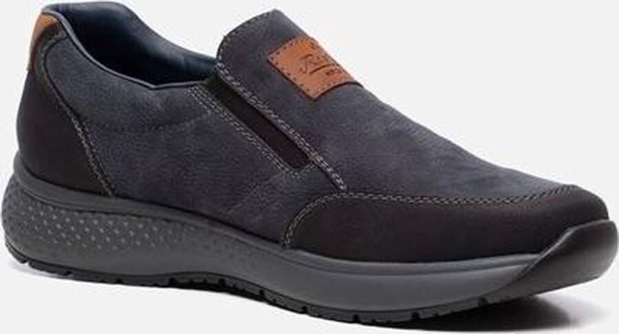 Rieker Instappers blauw Nubuck Heren