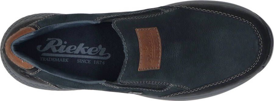 Rieker Instappers blauw Nubuck Heren