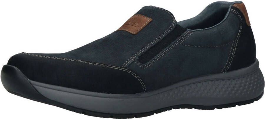 Rieker Instappers blauw Nubuck Heren