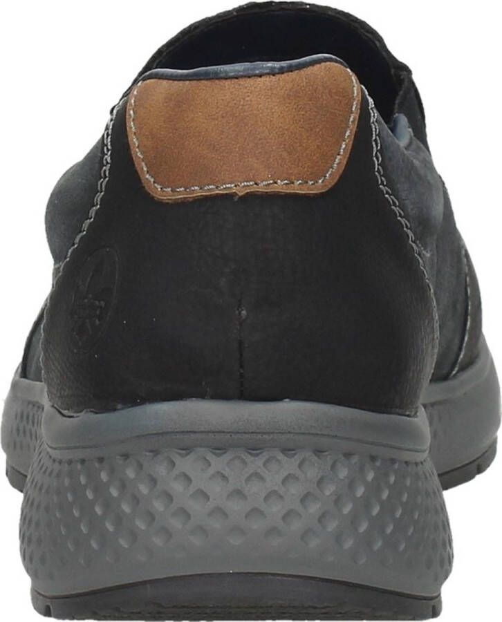Rieker Instappers blauw Nubuck Heren