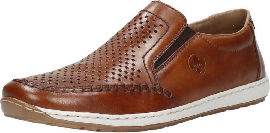 Rieker Instappers Slip-on sneaker instapschoen loafer met geperforeerde bovenkant - Foto 7