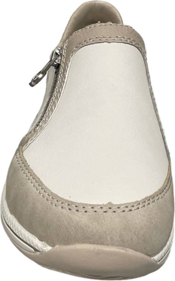 Rieker Beige Synthetisch en Leren Instappers met Ritssluiting en H-Wijdte Wit Dames - Foto 15