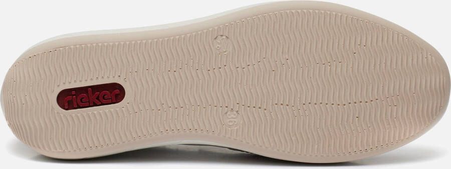 Rieker Beige Synthetisch en Leren Instappers met Ritssluiting en H-Wijdte Wit Dames - Foto 6