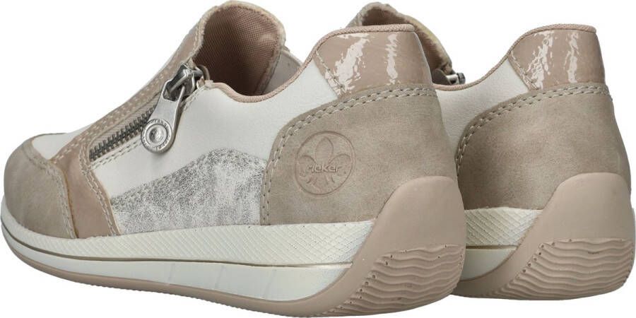 Rieker Beige Synthetisch en Leren Instappers met Ritssluiting en H-Wijdte Wit Dames - Foto 10