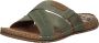 Rieker Slippers wig-hak zomerschoen slippers met grote siergesp - Thumbnail 10