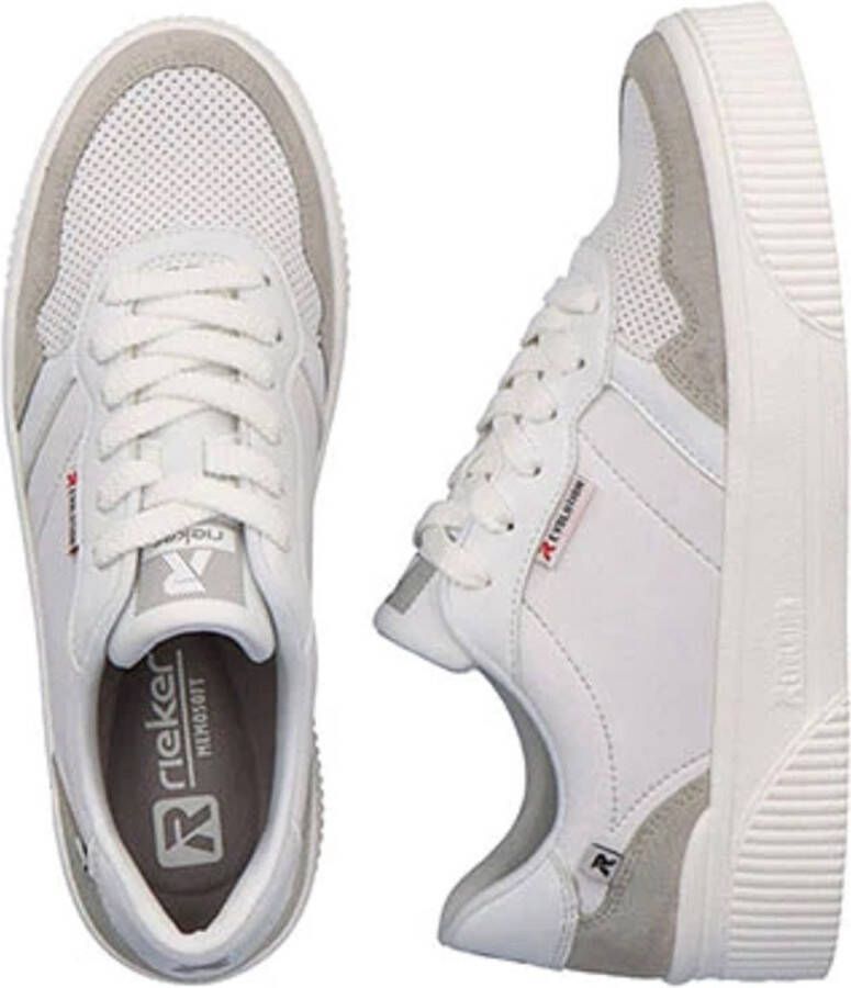 Rieker Revolution Veterschoenen Laag Wit