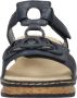Rieker Blauwe Synthetische Sandalen met Klittenbandsluiting Blauw Dames - Thumbnail 14