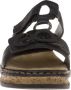Rieker Blauwe Synthetische Sandalen met Klittenbandsluiting Blauw Dames - Thumbnail 12