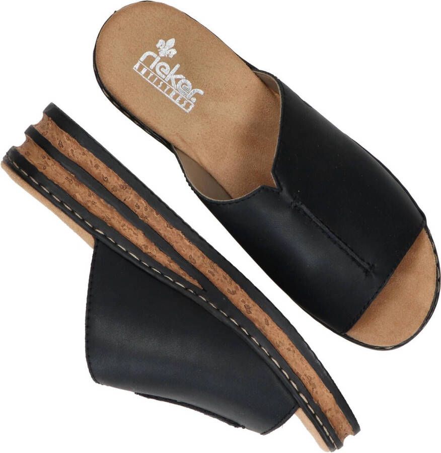 Rieker Ring Slippers zwart Synthetisch Dames